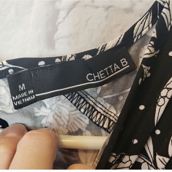 CHETTA B Floral & Polka-dot Jersey-knit Dress - Picture 7 of 9